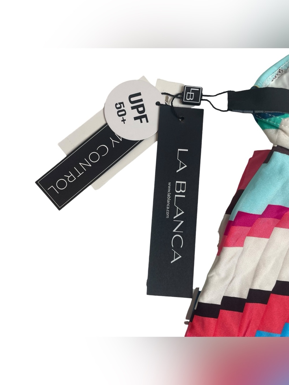La Blanca Slice of Paradise One Piece Swimsuit Multicolor Geometric Size 10 New - Picture 7 of 9